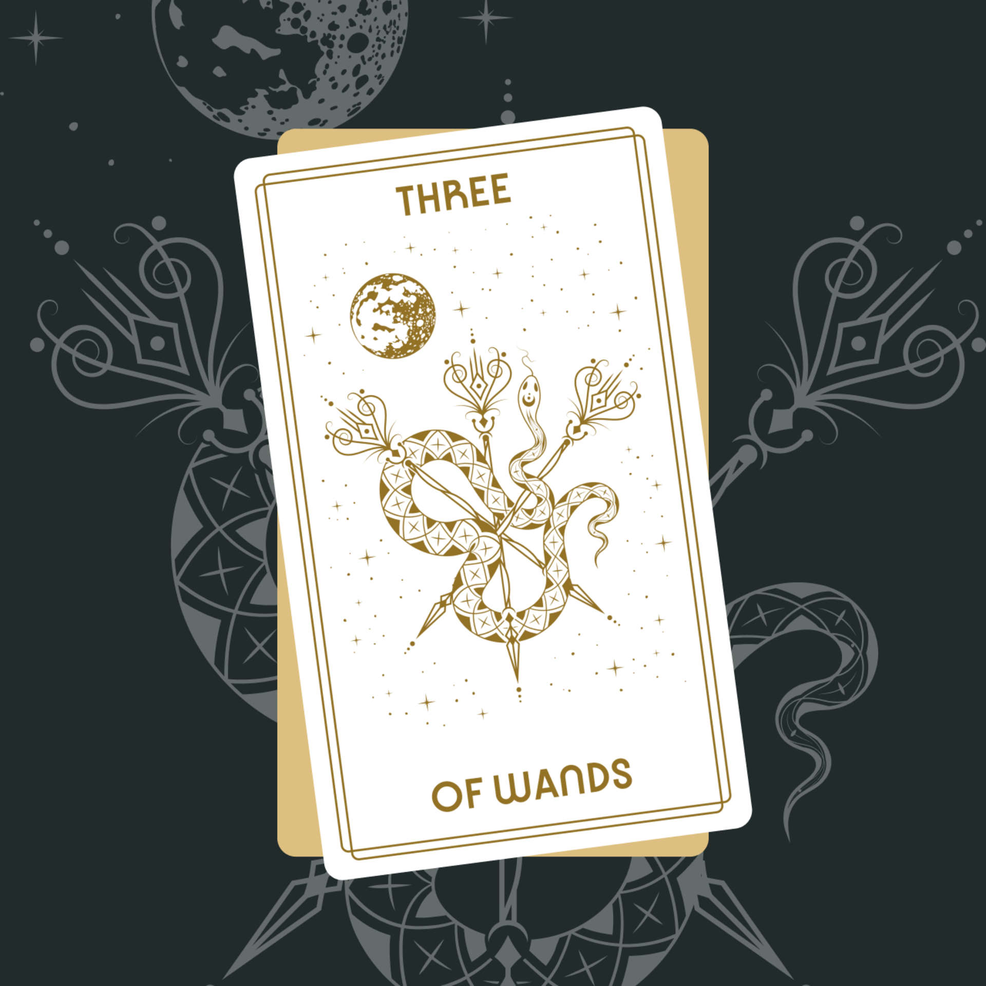 Three of Wands Tarot Card