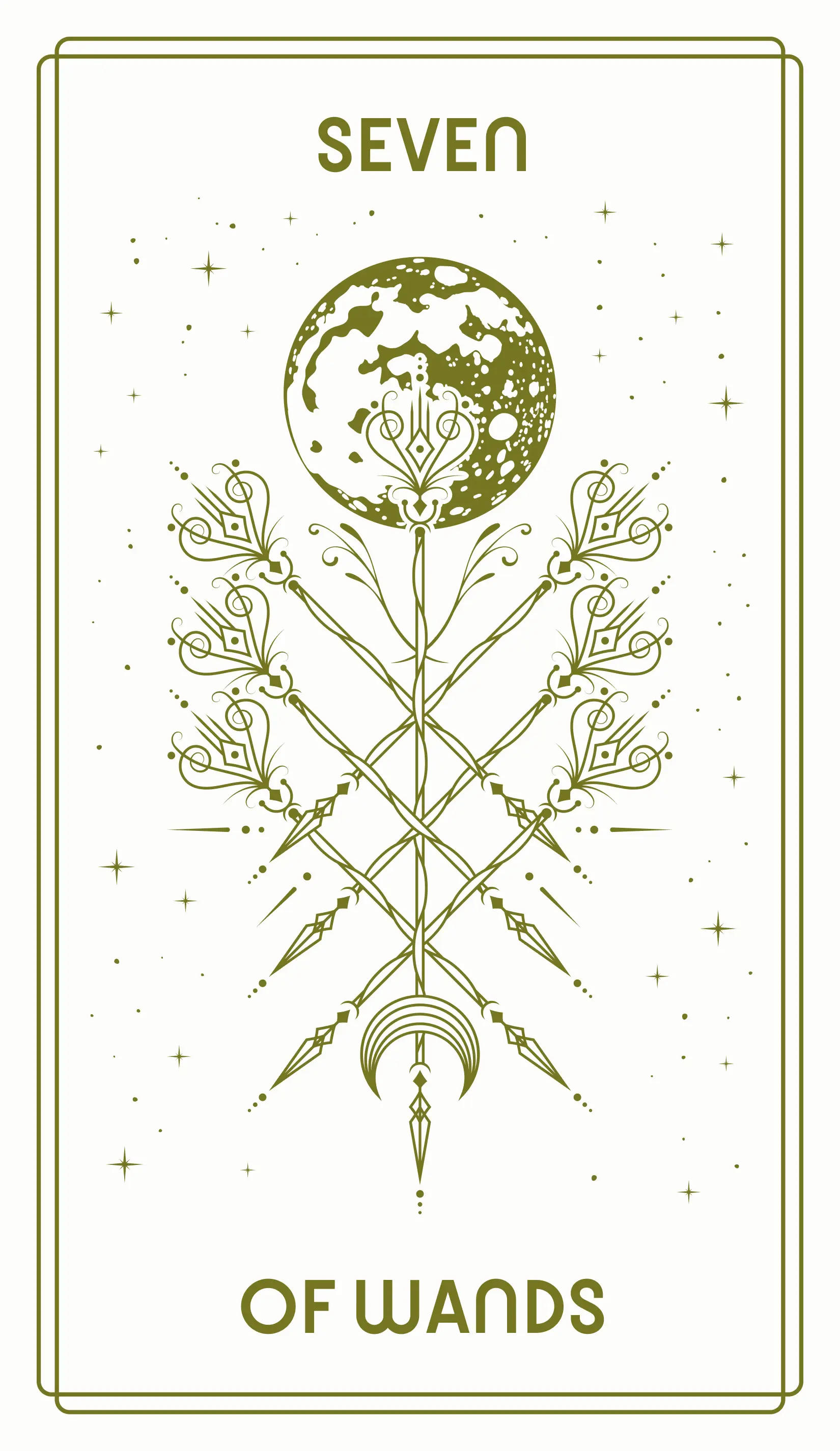 Seven of Wands Tarot Card