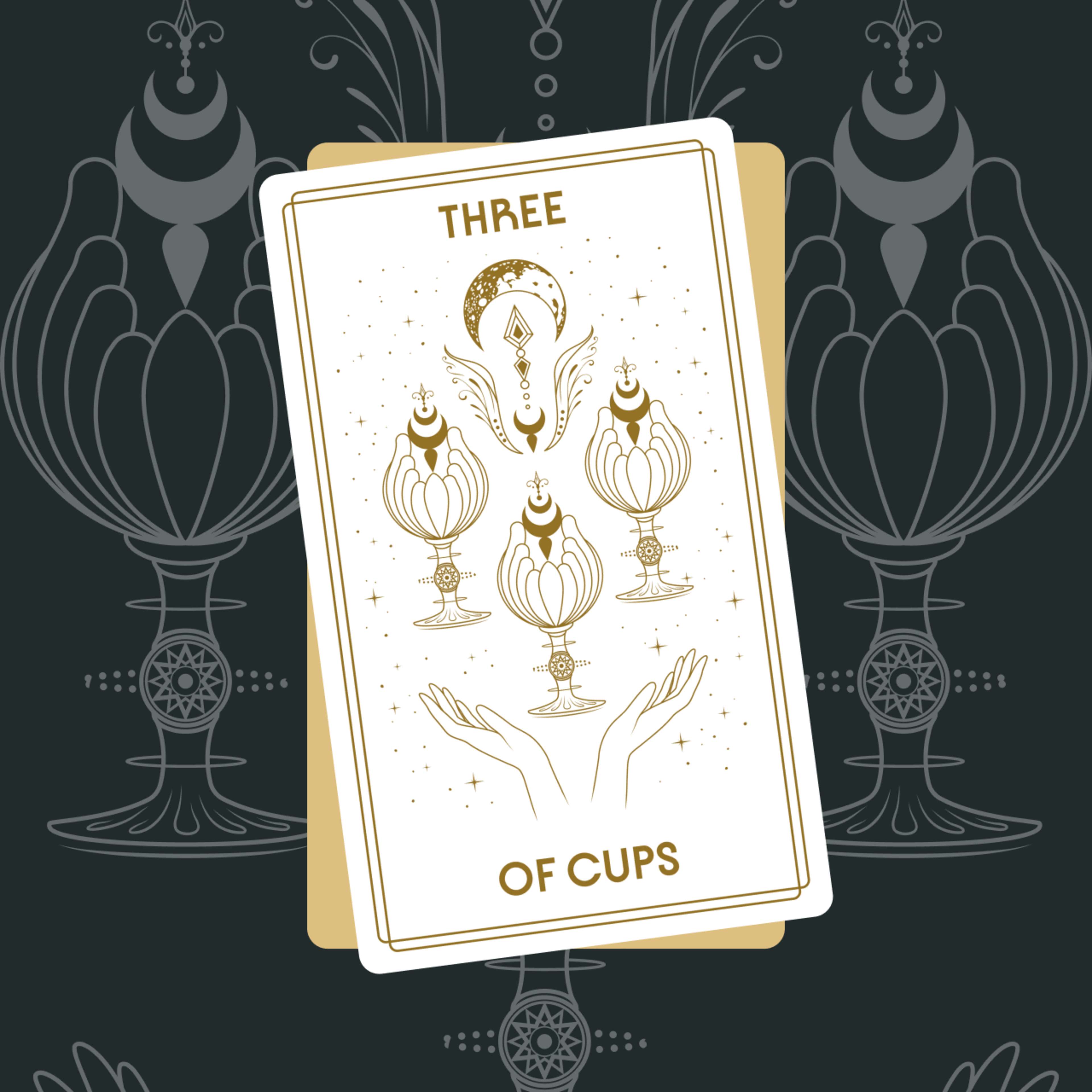 Three of Cups Tarot Card