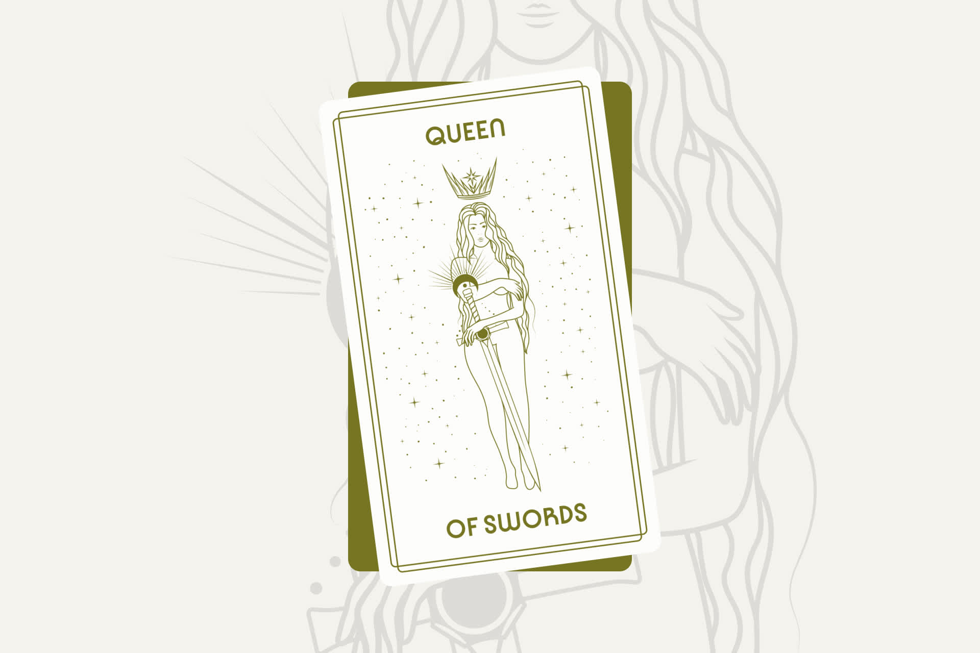 Queen of Swords Tarot Card