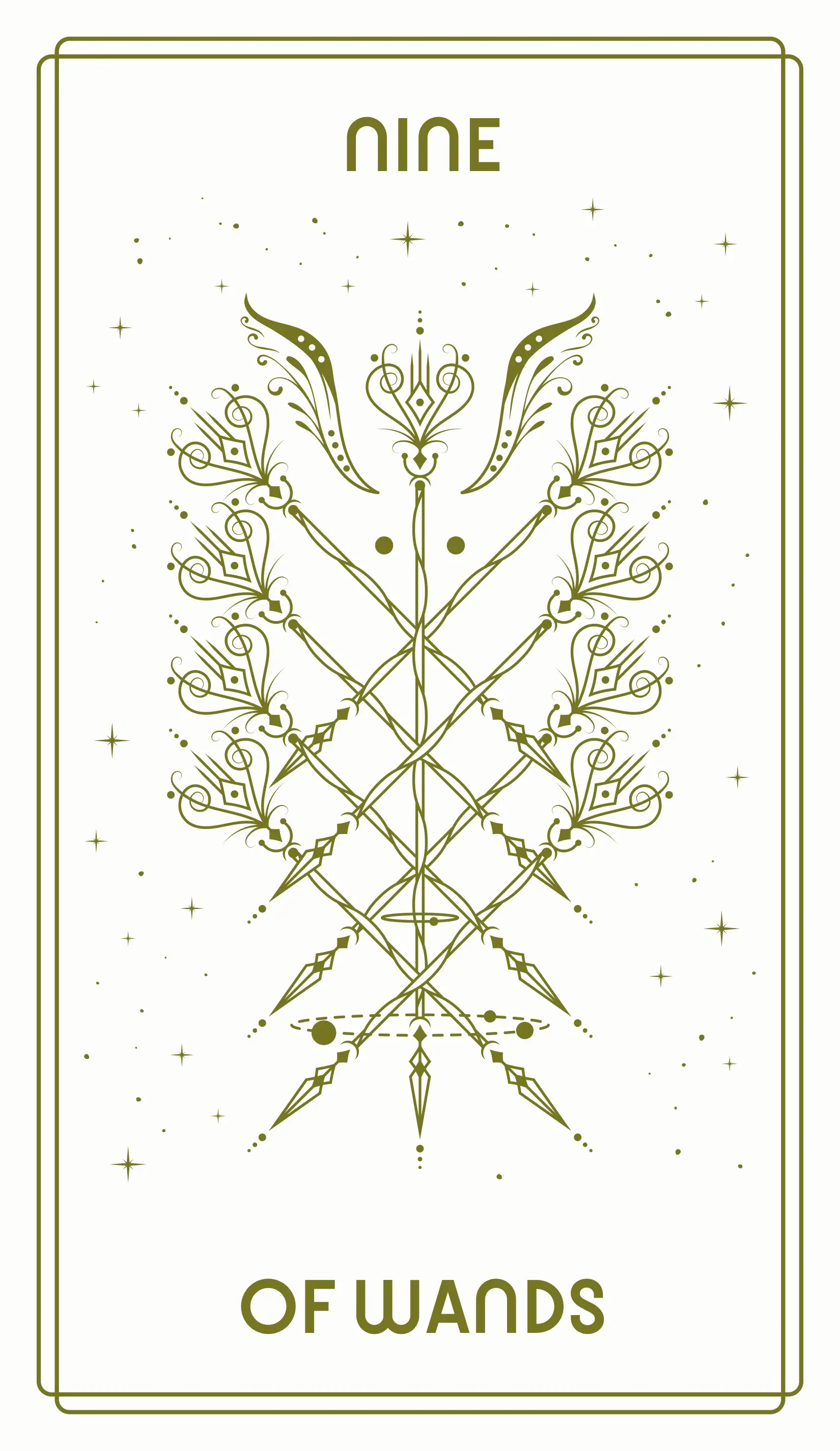 Nine of Wands Tarot Card