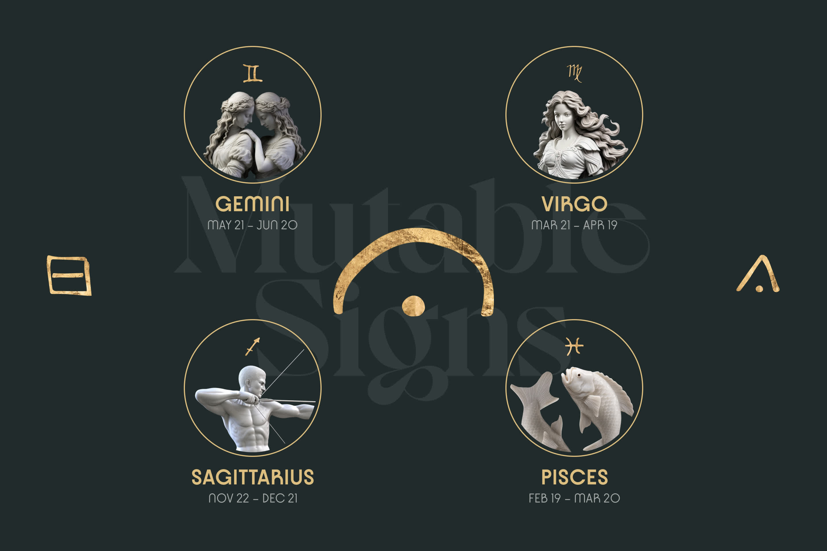 Mutable Signs: Gemini, Virgo, Sagittarius and Pisces