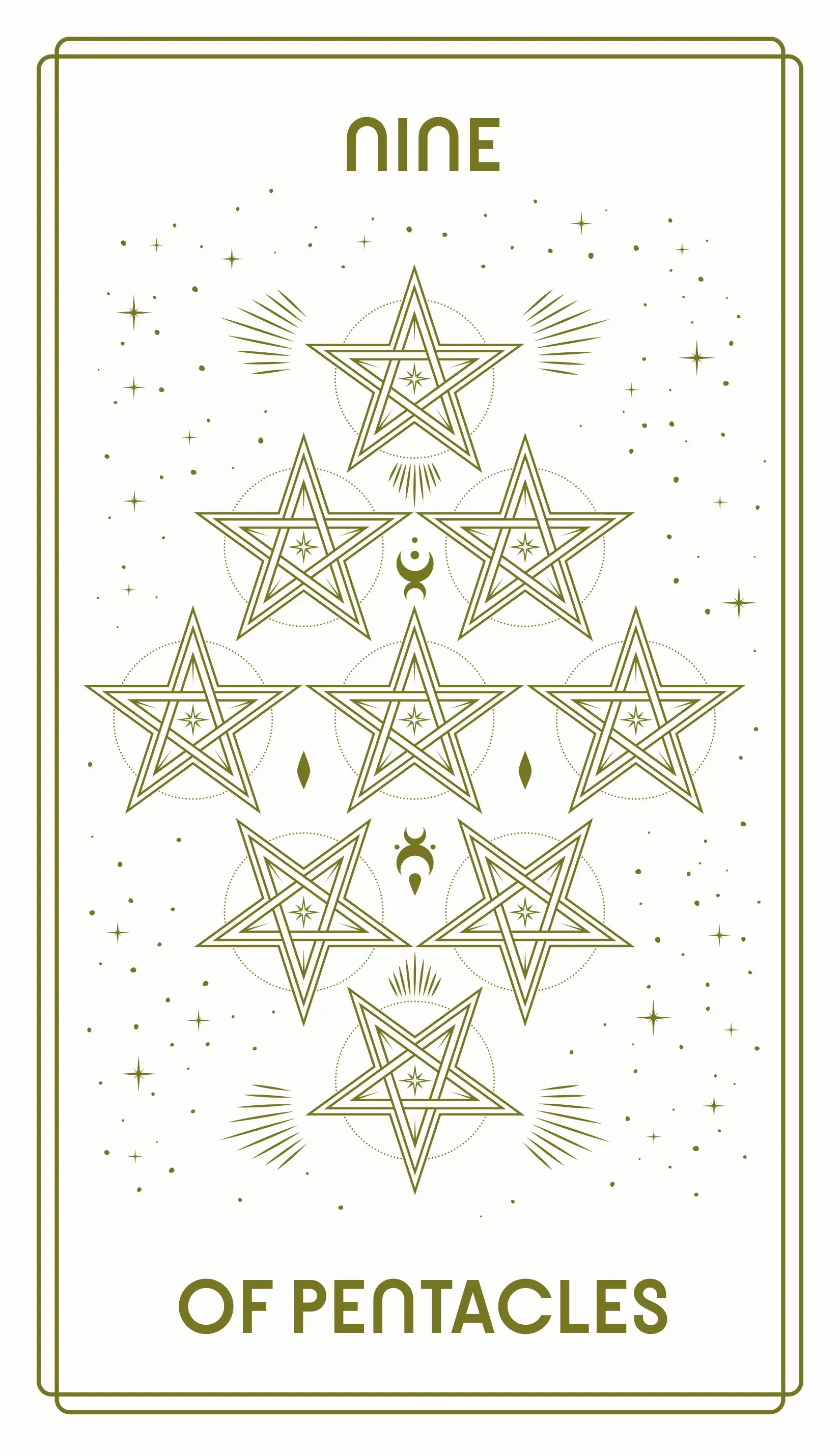 Nine of Pentacles Tarot Card