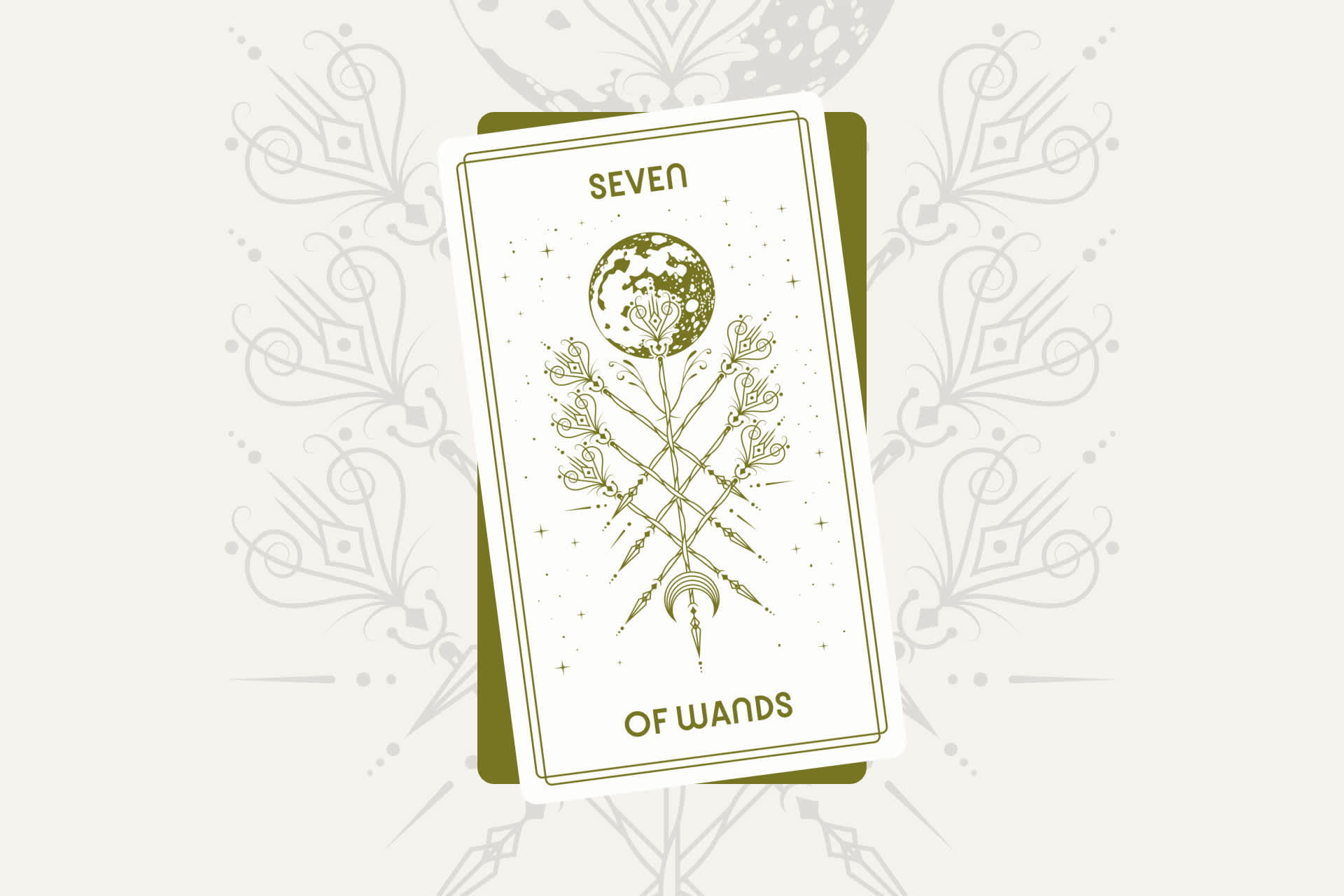 Seven of Wands Tarot Card