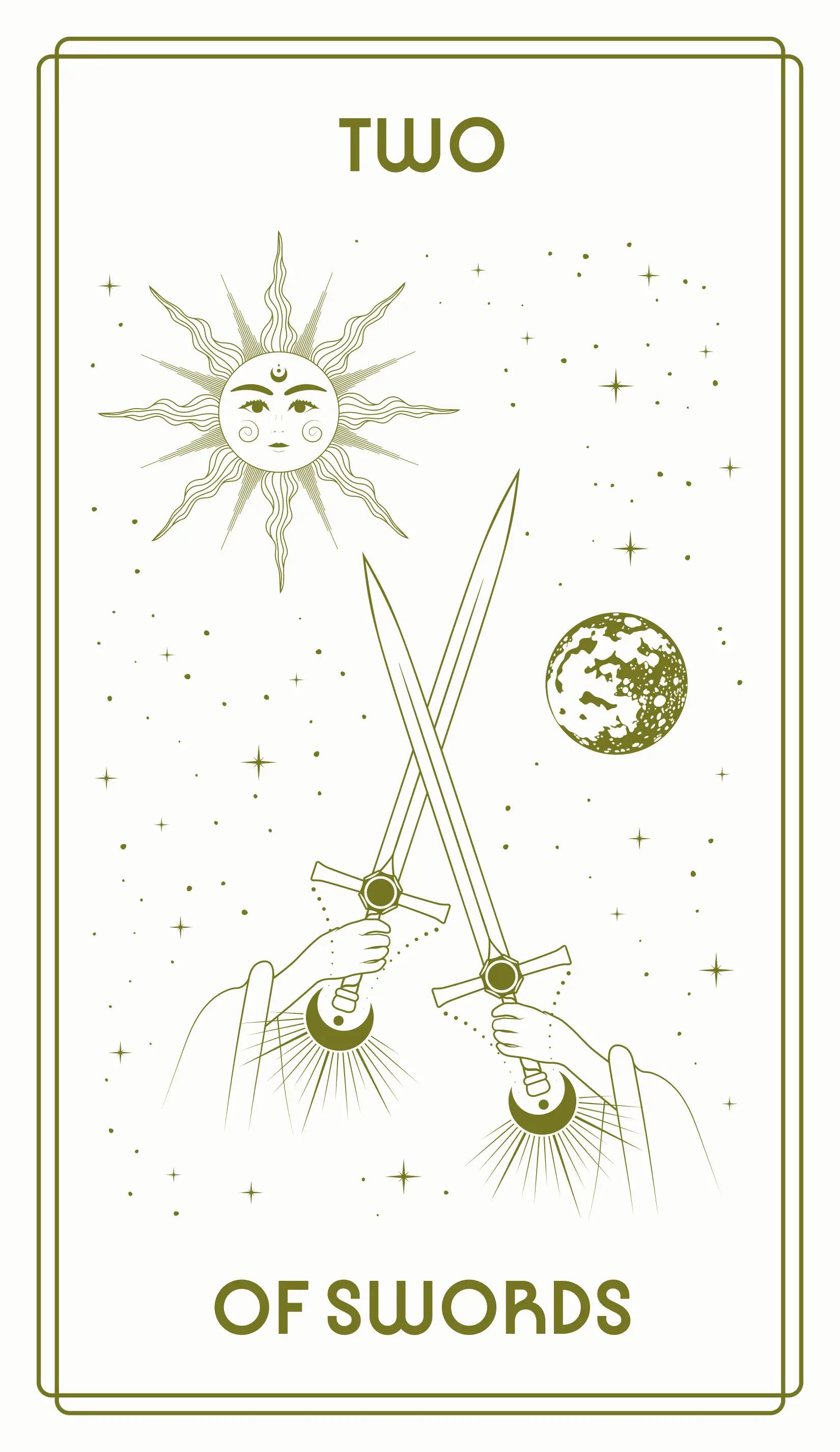 Two of Swords Tarot Card