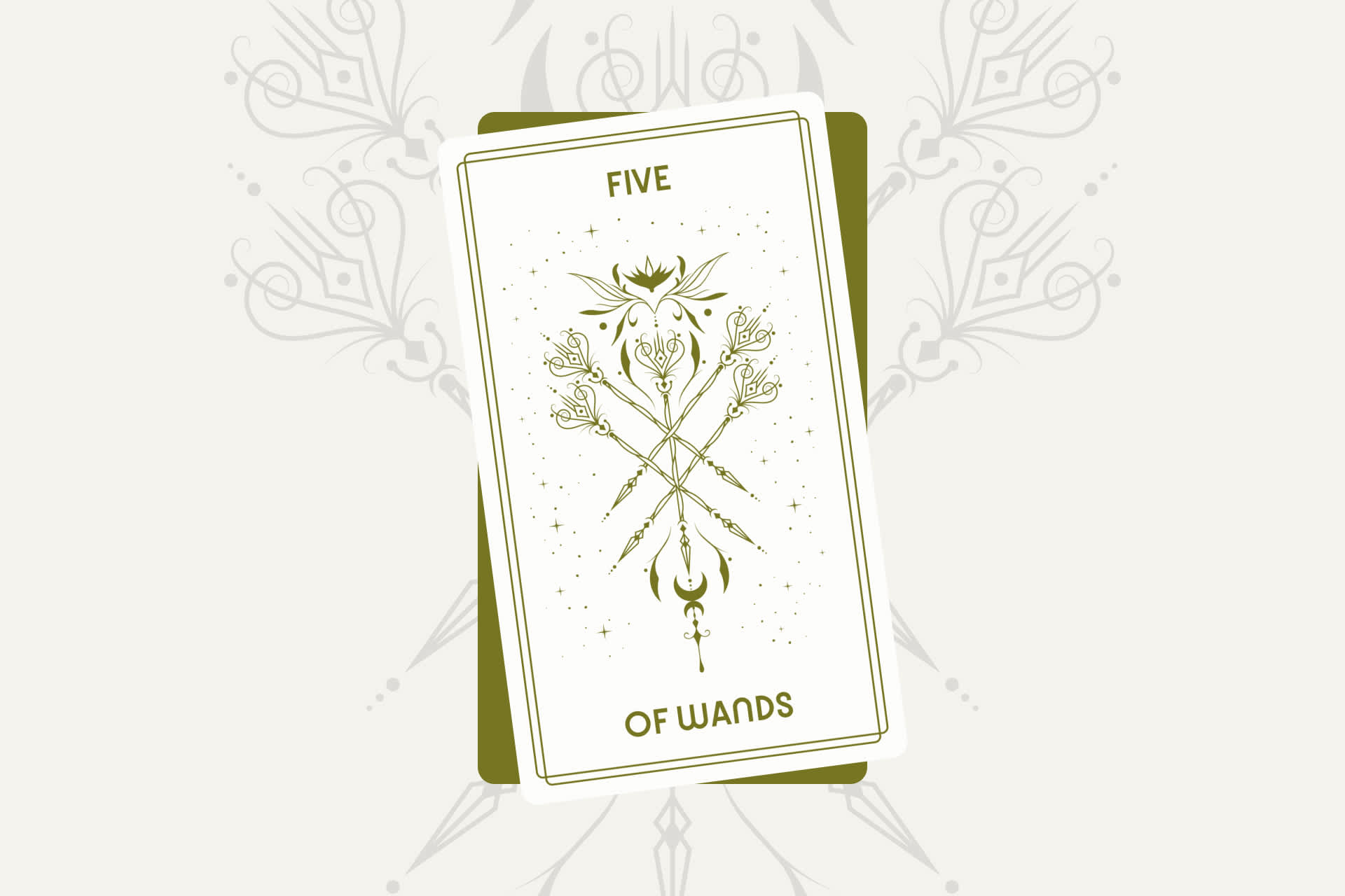 Five of Wands Tarot Card