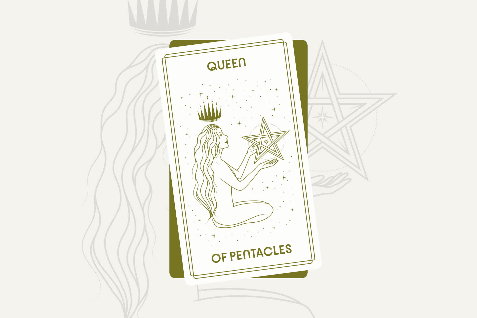 Queen of Pentacles Tarot Card