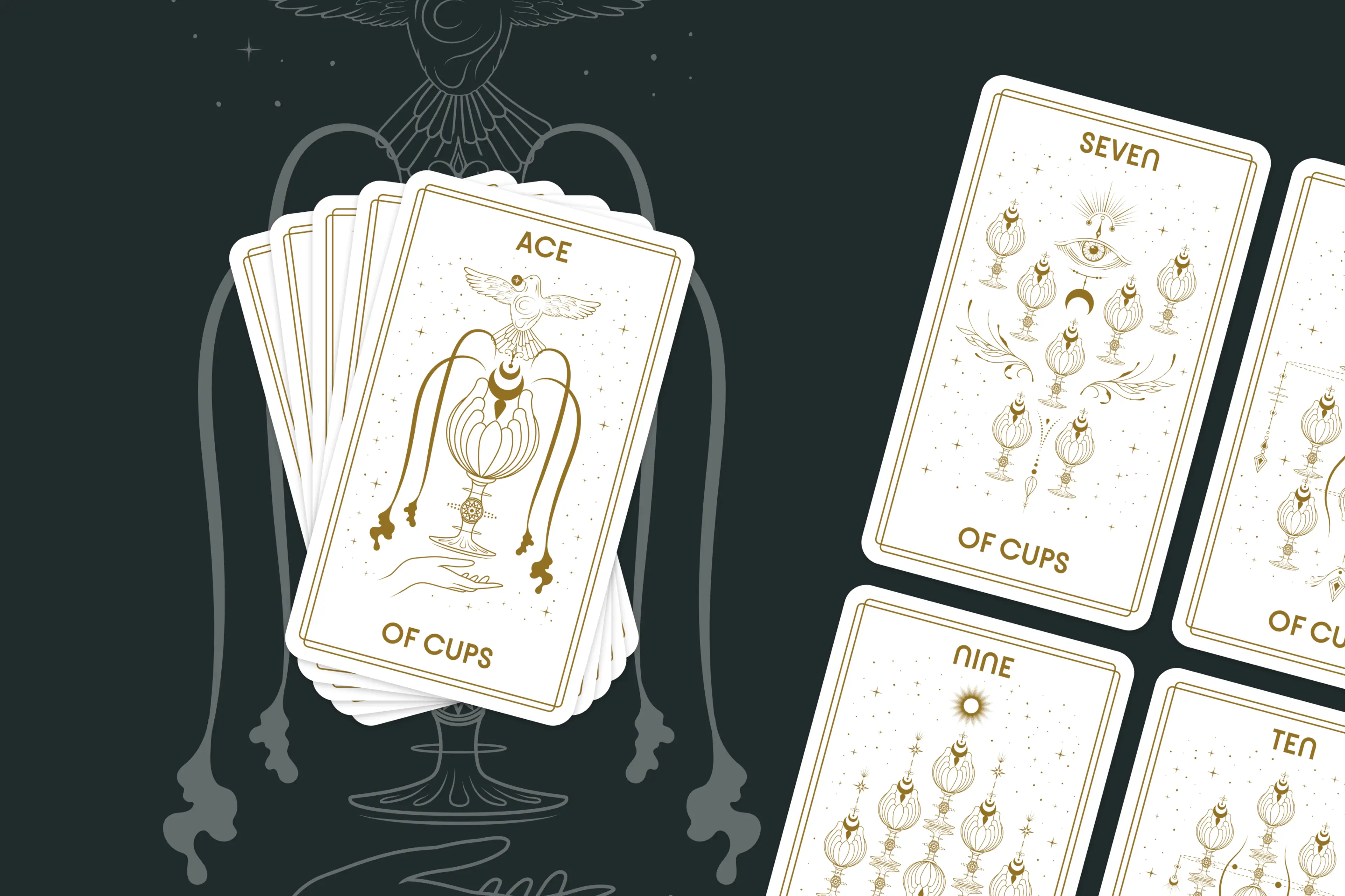Suit of Cups Tarot Cards (Minor Arcana)