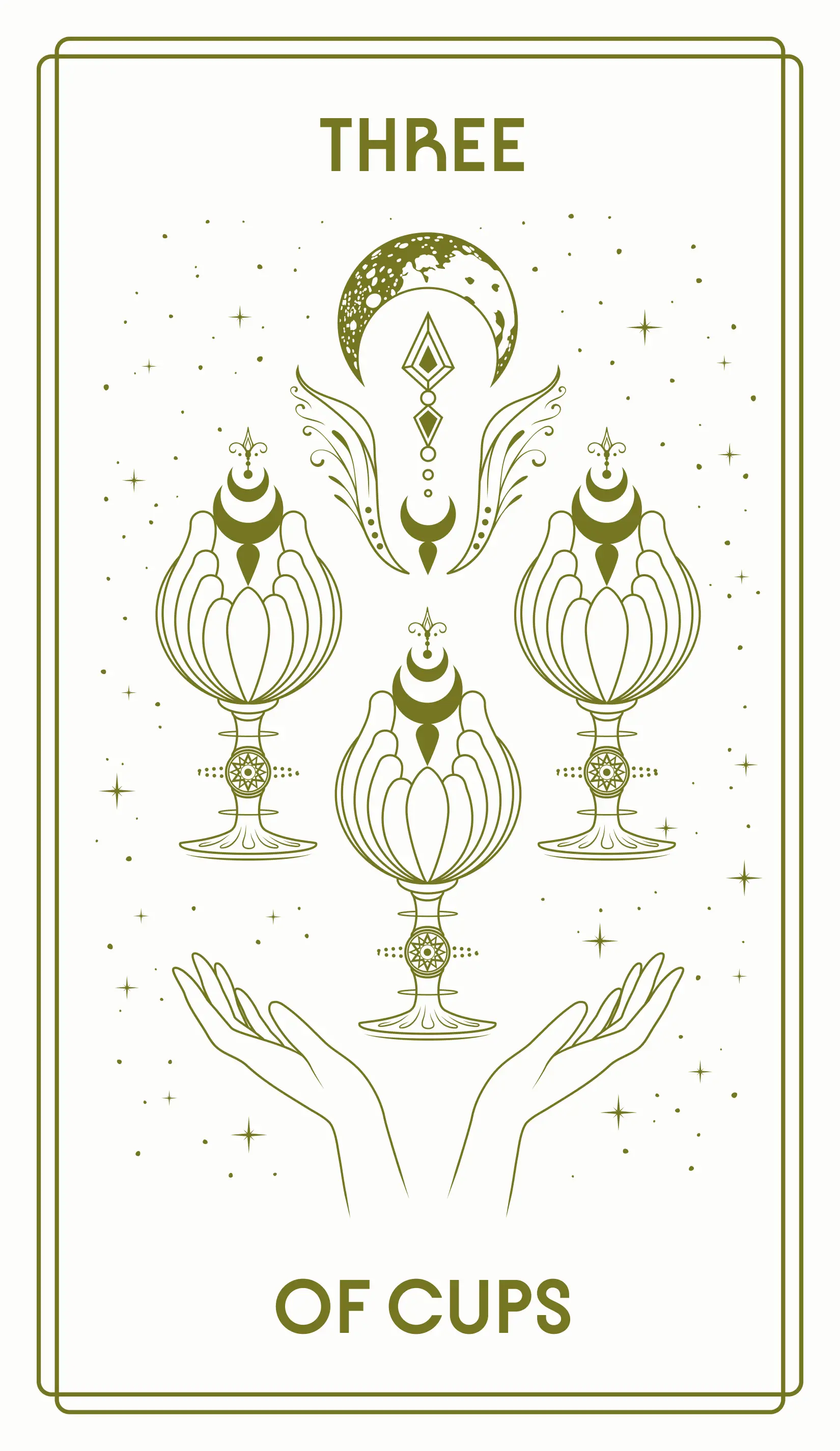 Three of Cups Tarot Card