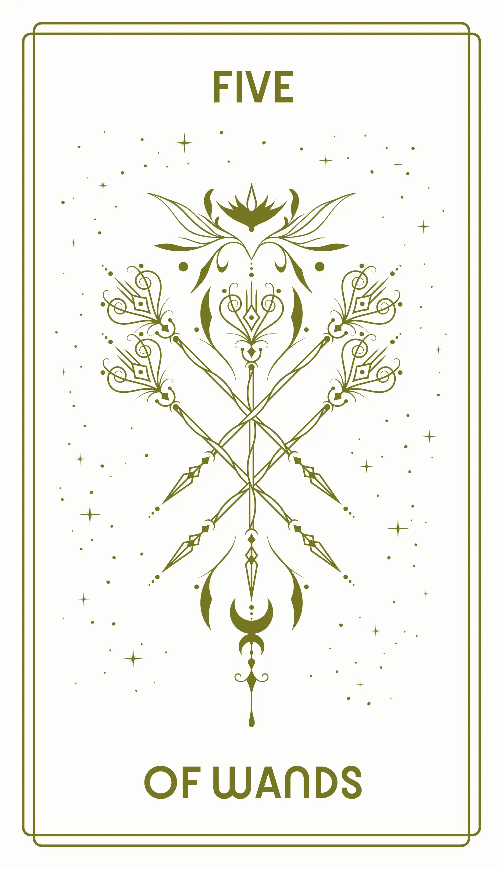 Five of Wands Tarot Card