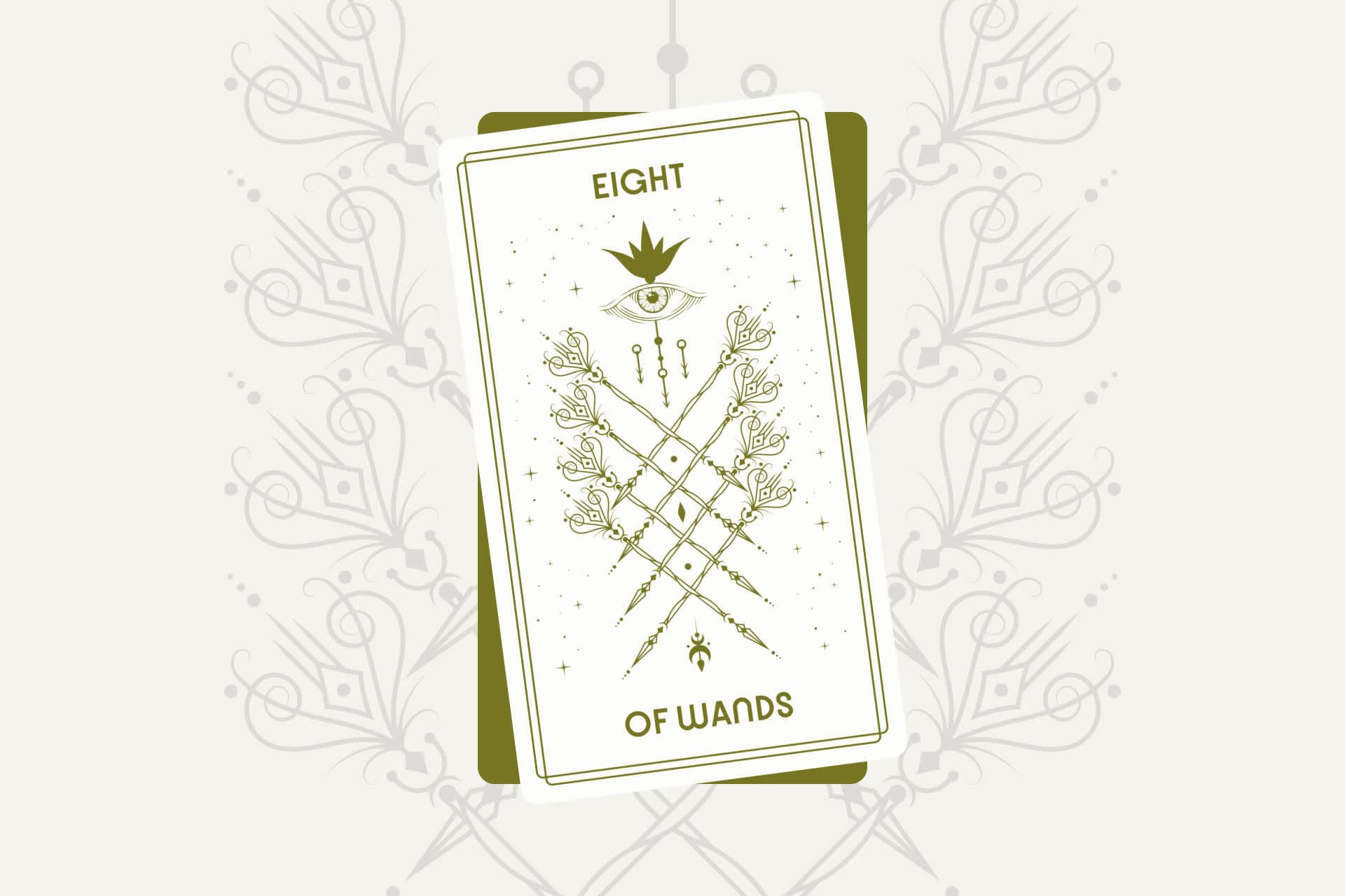 Eight of Wands Tarot Card