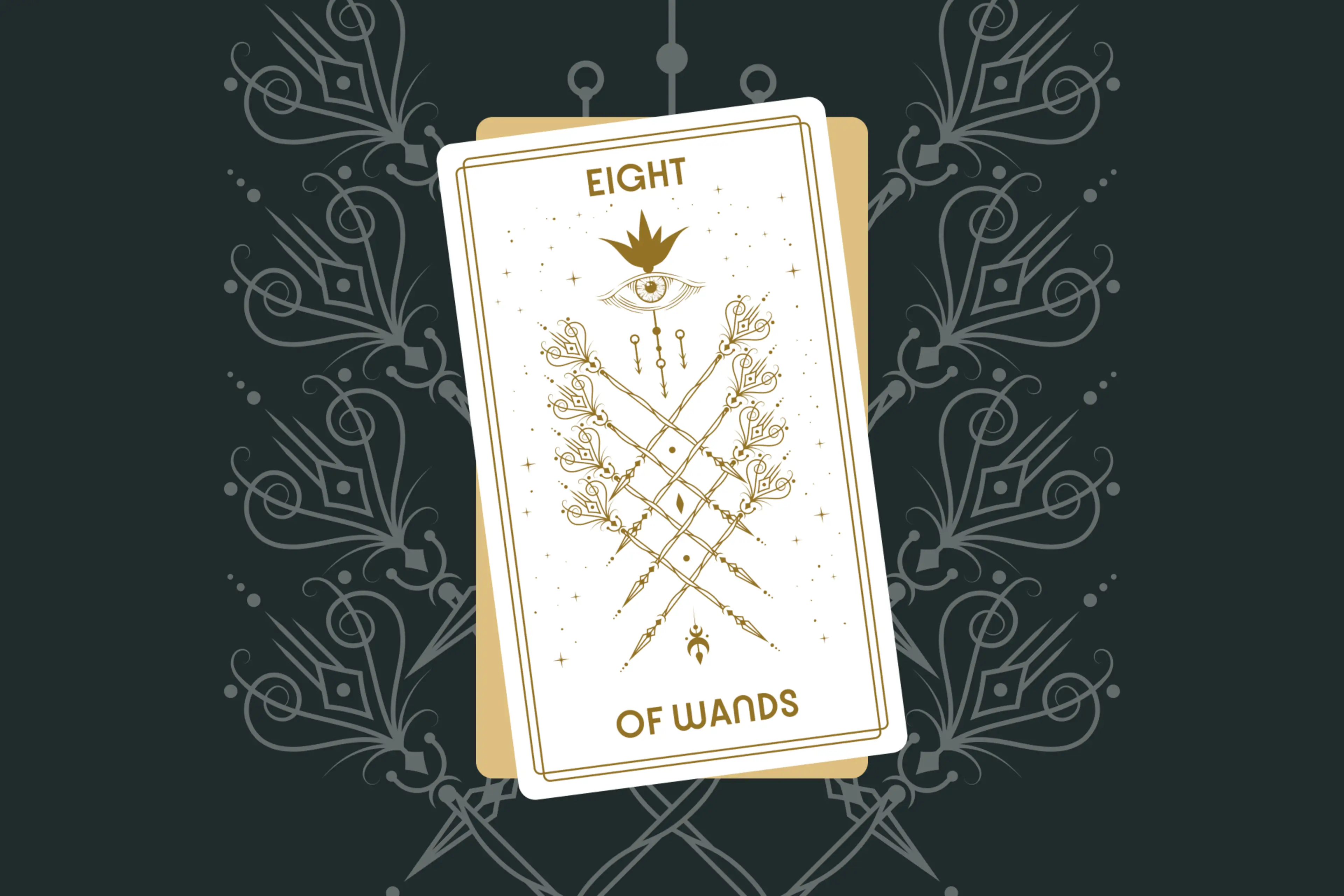 Eight of Wands Tarot Card