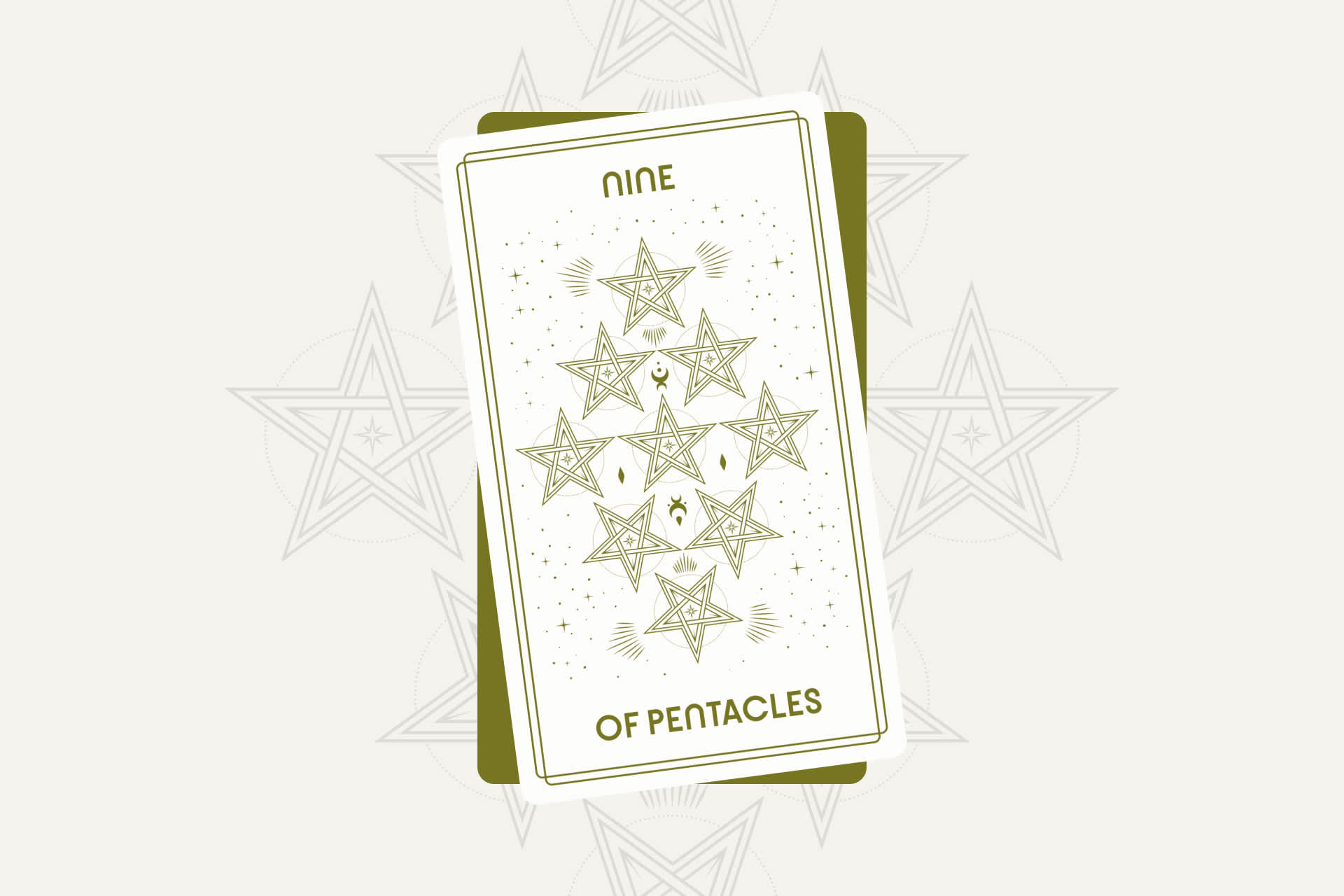 Nine of Pentacles Tarot Card