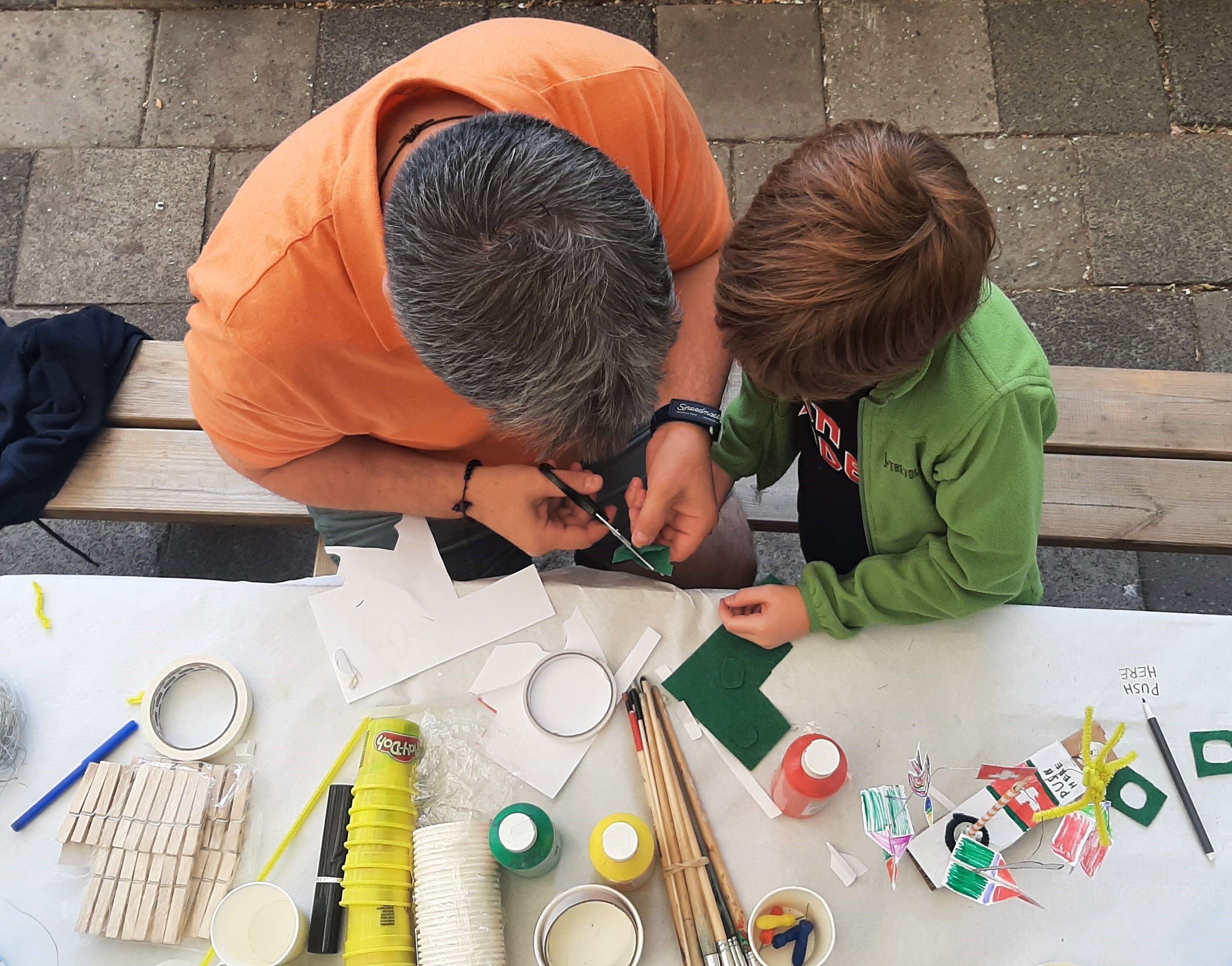 Sneeuwpop dromenvanger knutselen