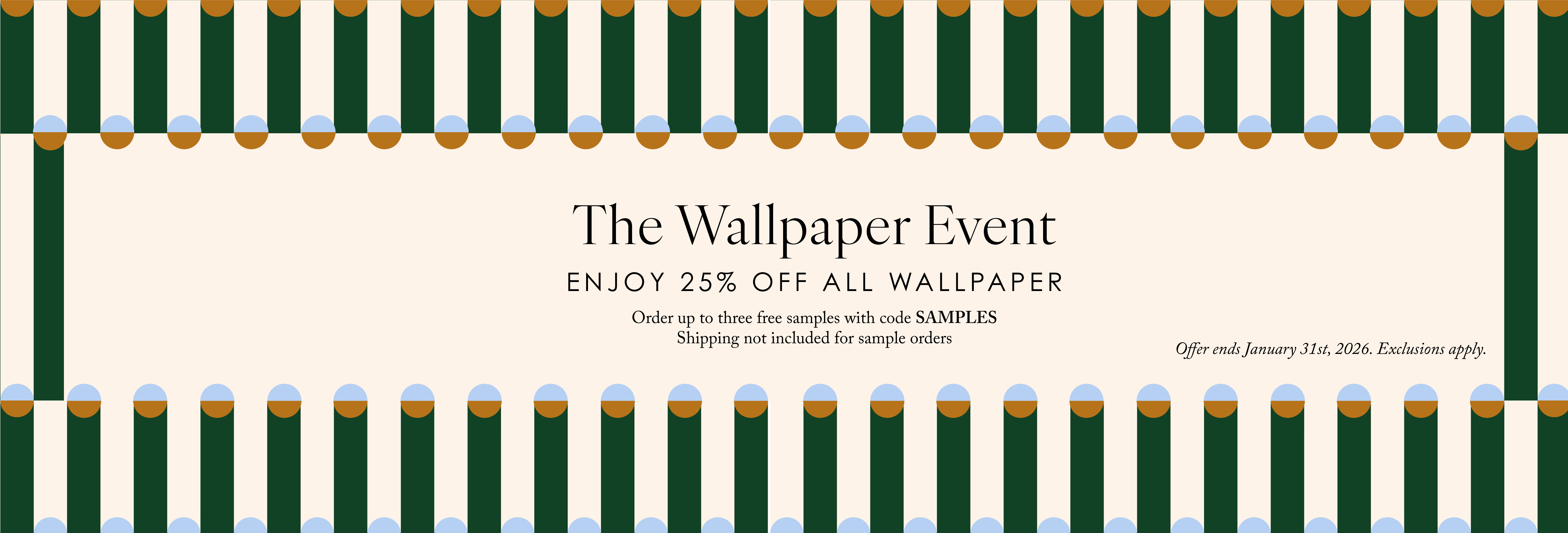 The Wallpaper Event - 25% off all wallpaper through January 31st