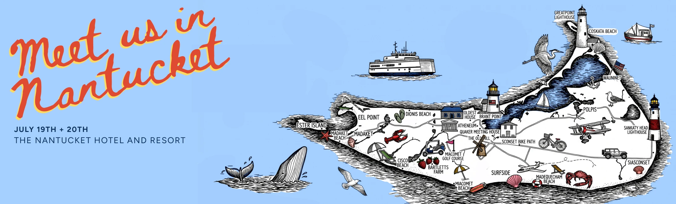 a map of nantucket for a summer event