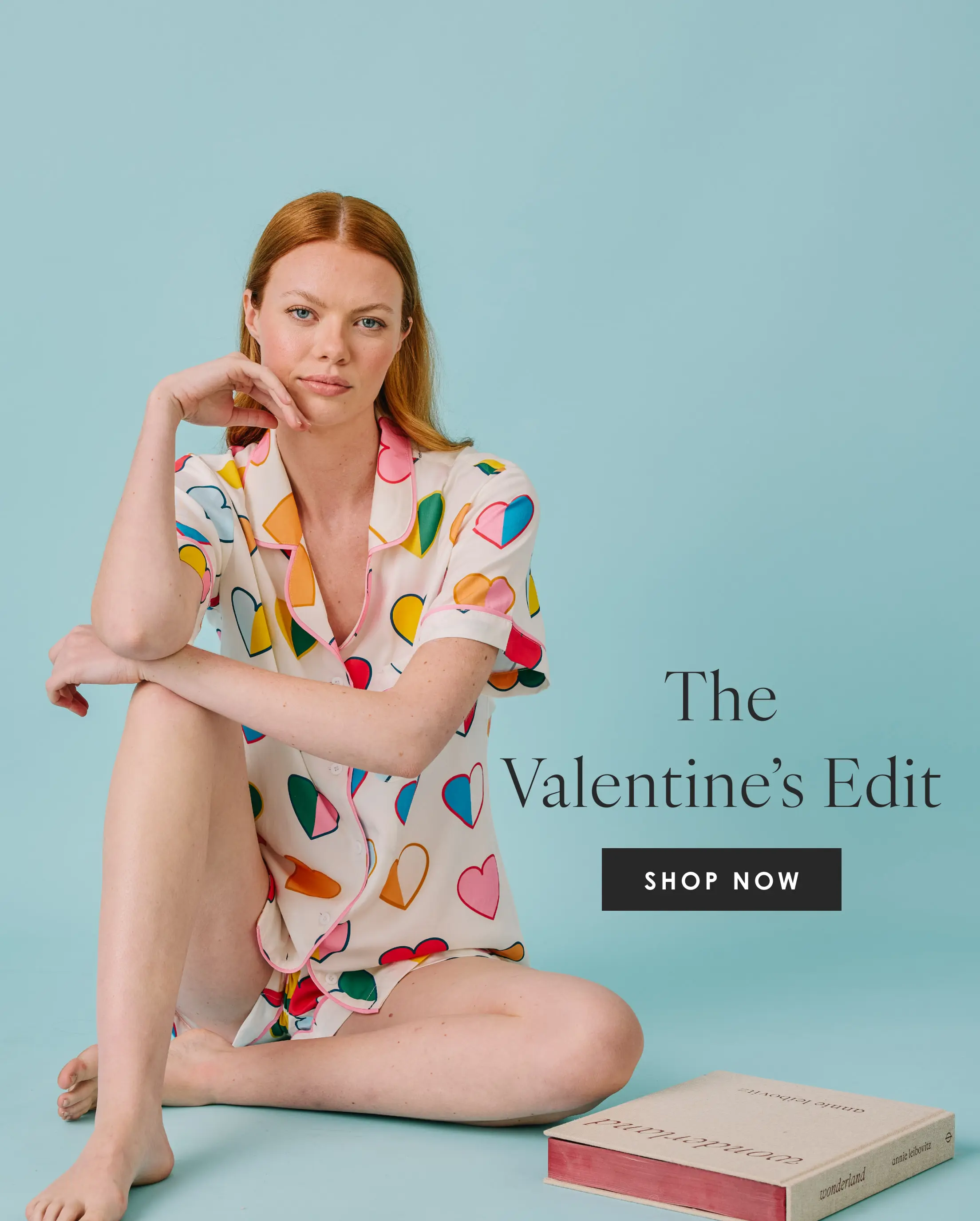 a woman wearing the amour print shorts set