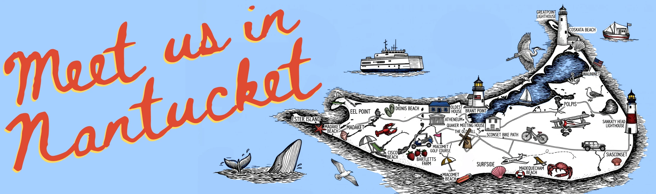 a map of nantucket for a summer event