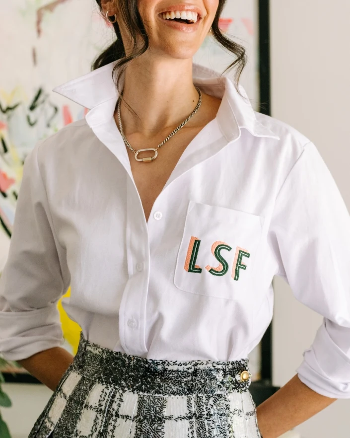 The charlotte oxford button down in white