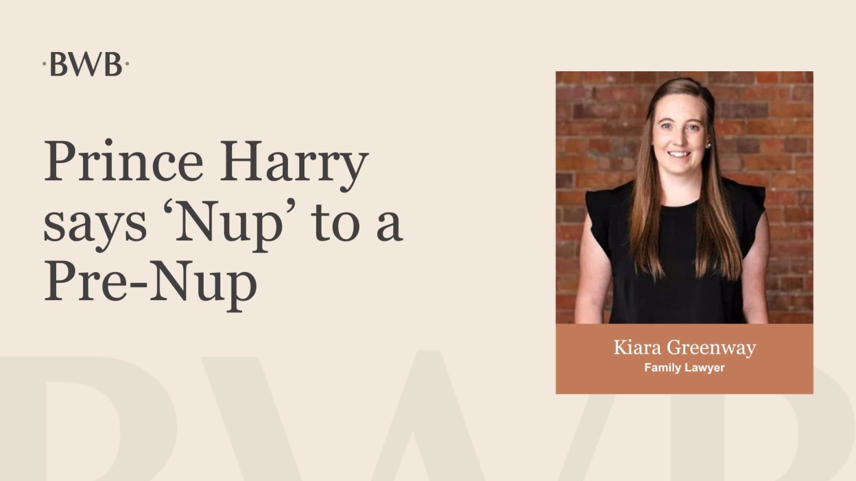 Prince Harry says ‘Nup’ to a Pre-Nup