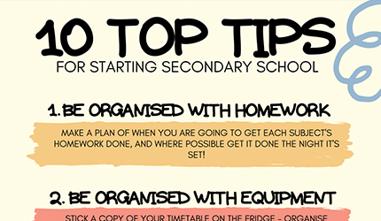 Thumbnail image for the Top Tips for starting secondary school resource.