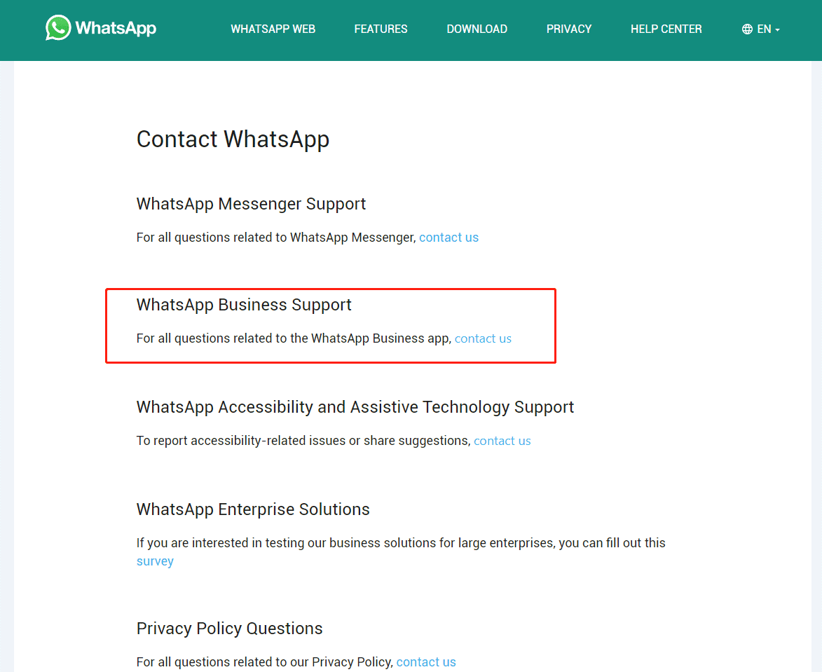 WhatsApp申诉流程