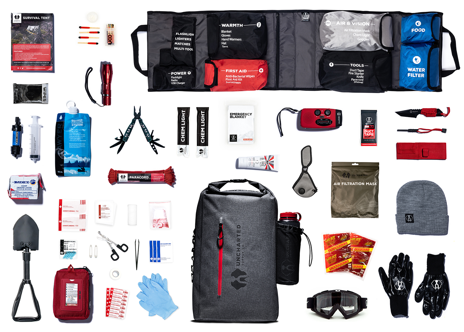 3 Day Backpack Disaster Emergency Survival Kit Bug Out Bag SHTF Food Water 72 hr 