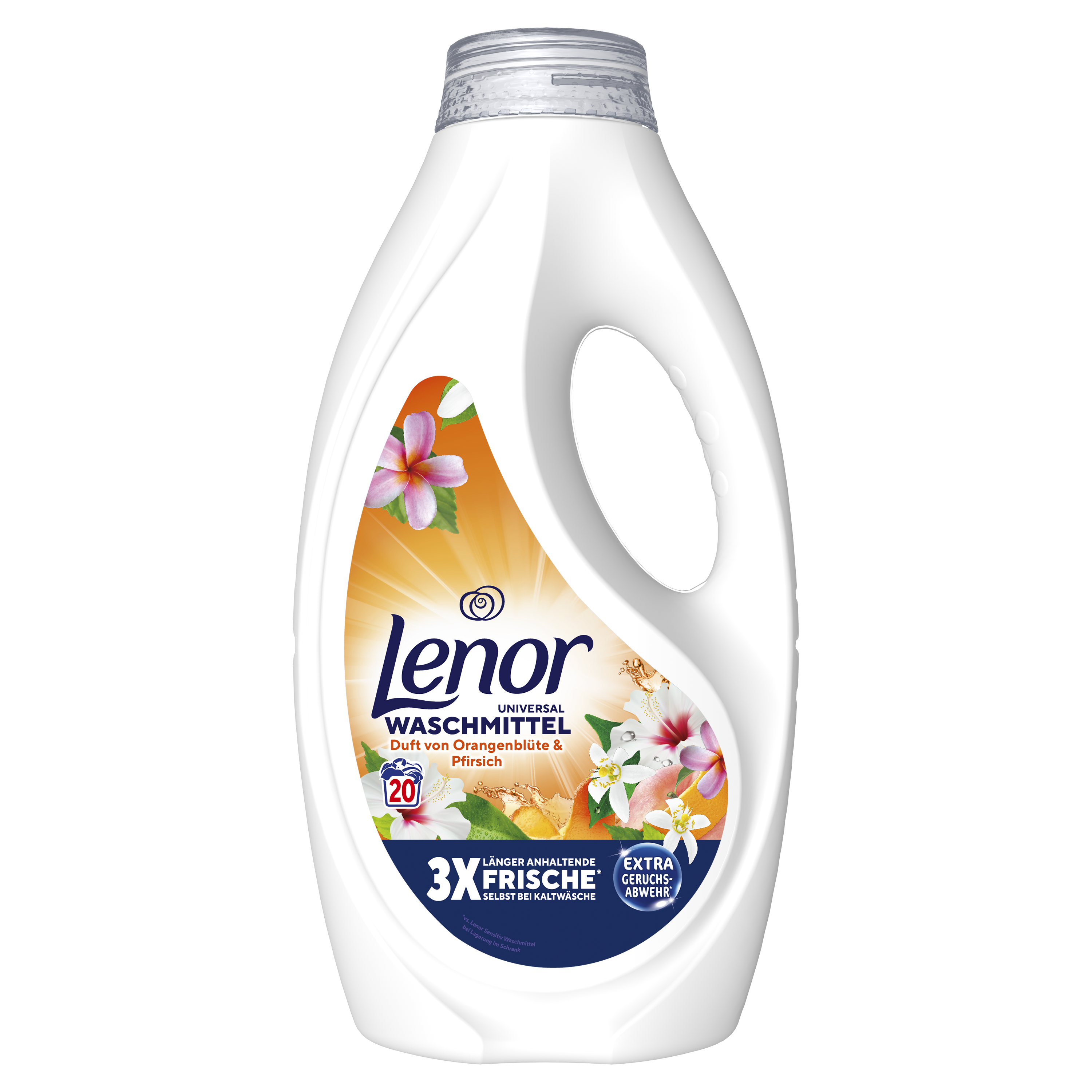 Lenor Flüssigwaschmittel Orangenblüte & Pfirsich – 20 WL