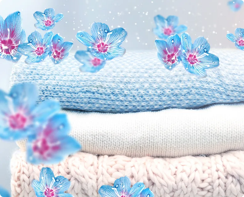 Soft Towels With Butterfly Designs Stacked Neatly