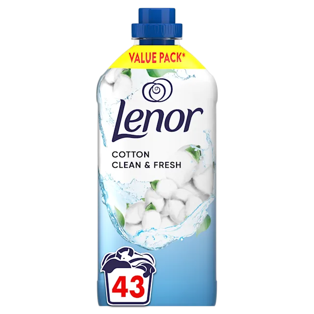 Lenor Cotton Clean & Fresh Fabric Conditioner Value Pack, 43 Washes