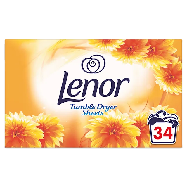 Lenor Summer Breeze Tumble Dryer Sheets, Floral Design, 34 Sheets