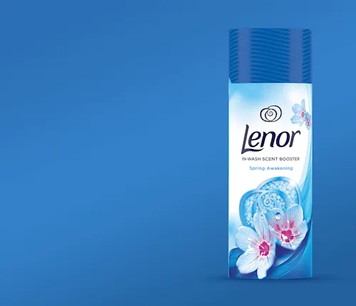 Lenor Scent Booster Bottle With Blue Floral Design