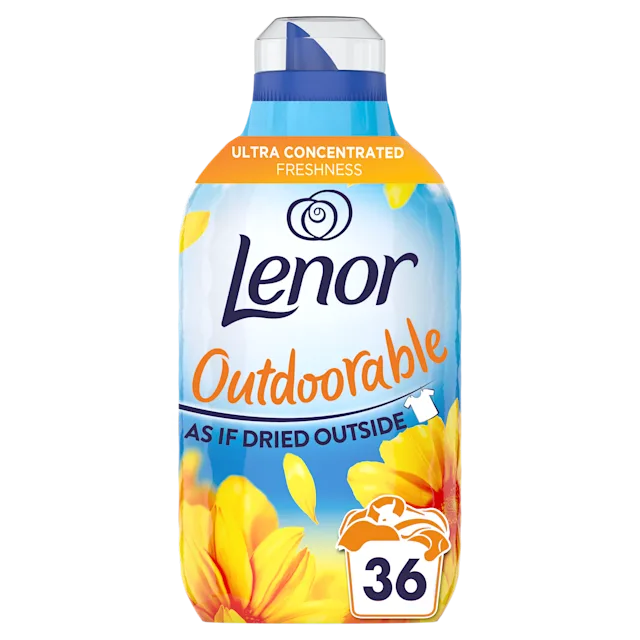 Lenor Outdoorable Ultra Concentrated Freshness, Summer Breeze Scent With Floral Design, 36 Washes