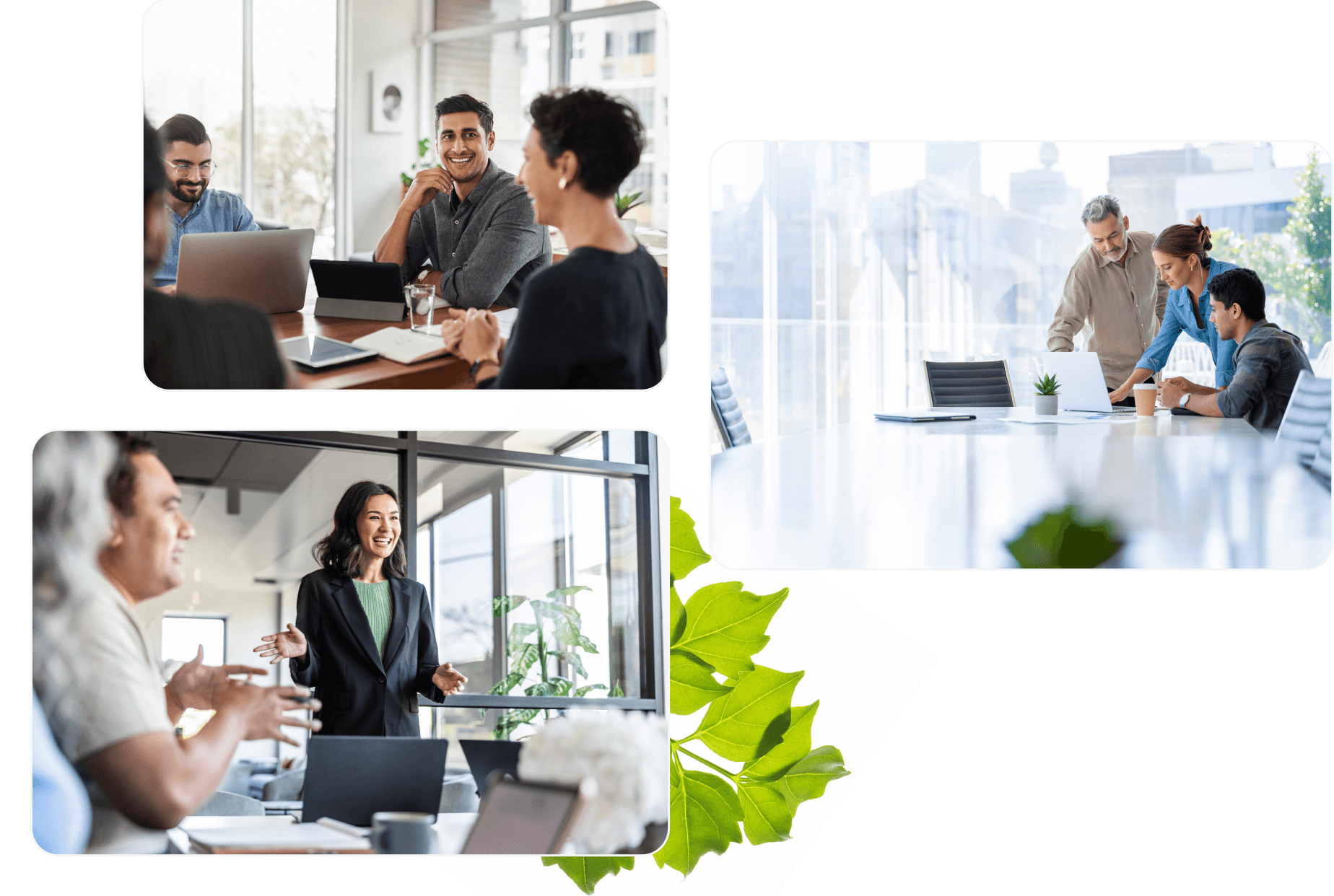 A set of 4 images showing people on video calls.