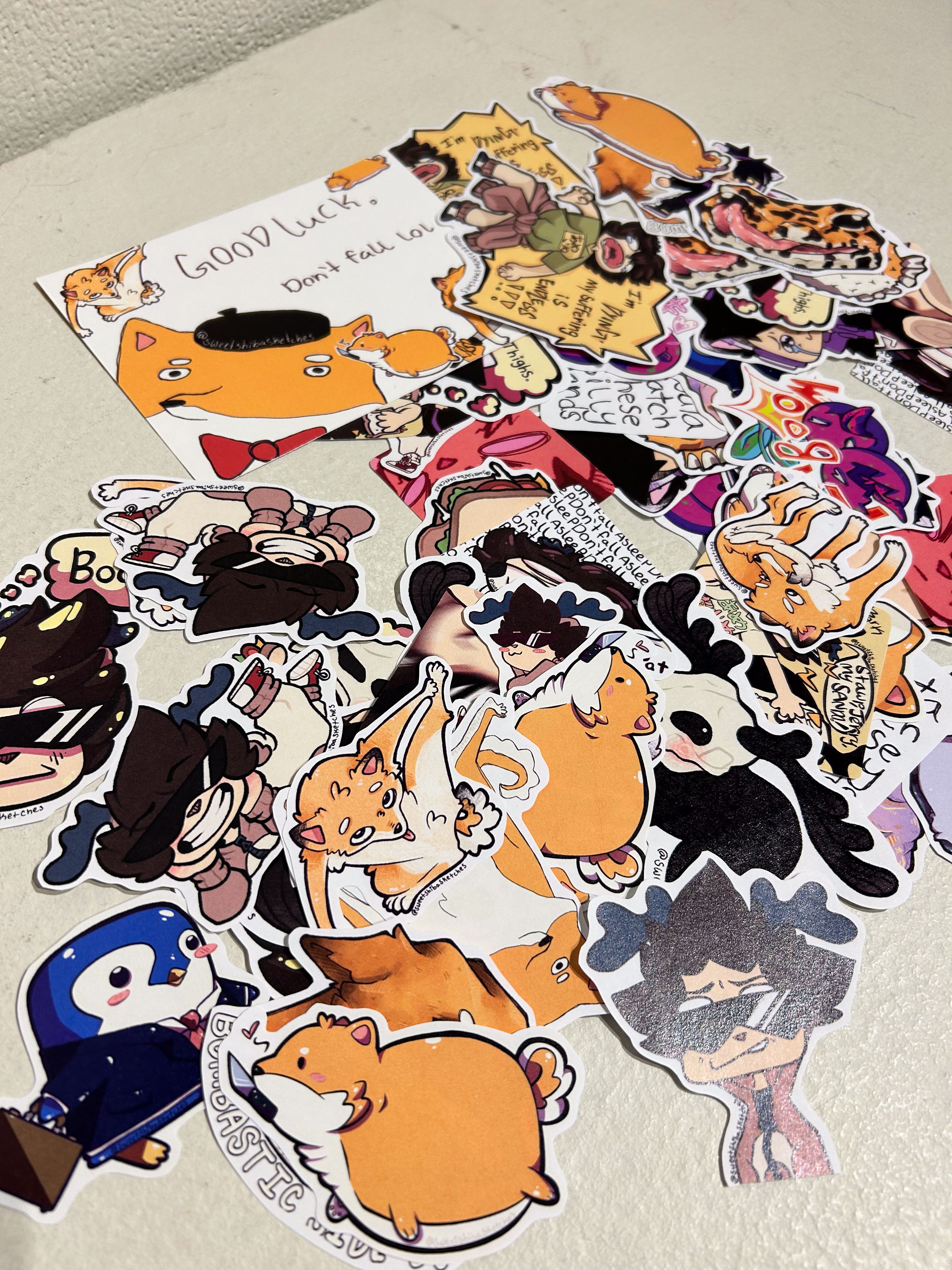 SweetShibaSketches Pile o' Stickers!