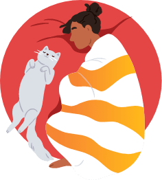 Person Sleeping with Cat