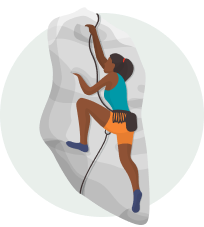 Person Climbing Mount