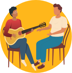 Friends Play the Guitar