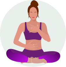 Person Relaxing with Breathing Exercises