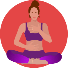 Person Relaxing with Breathing Exercises