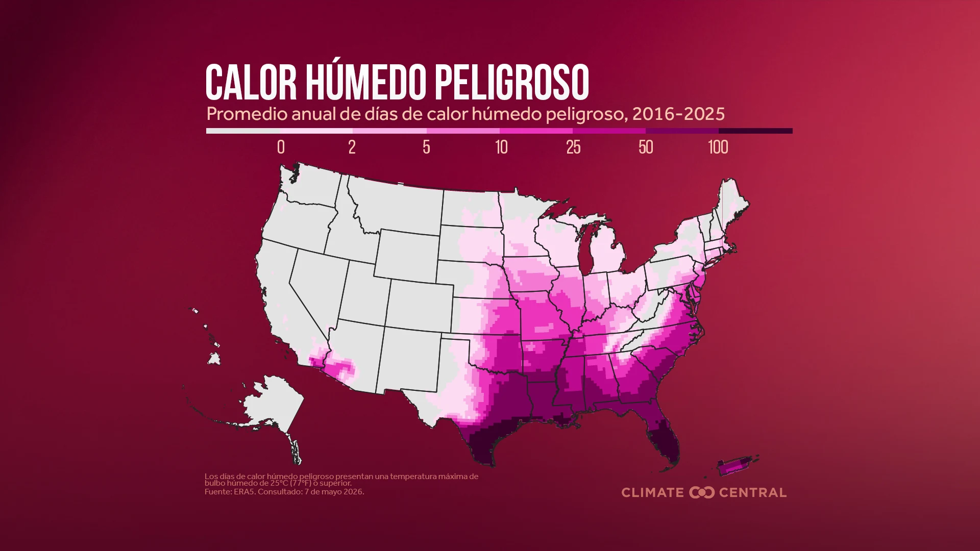 CM: U.S. Dangerous Humid Heat Hotspots 2026 (ES)
