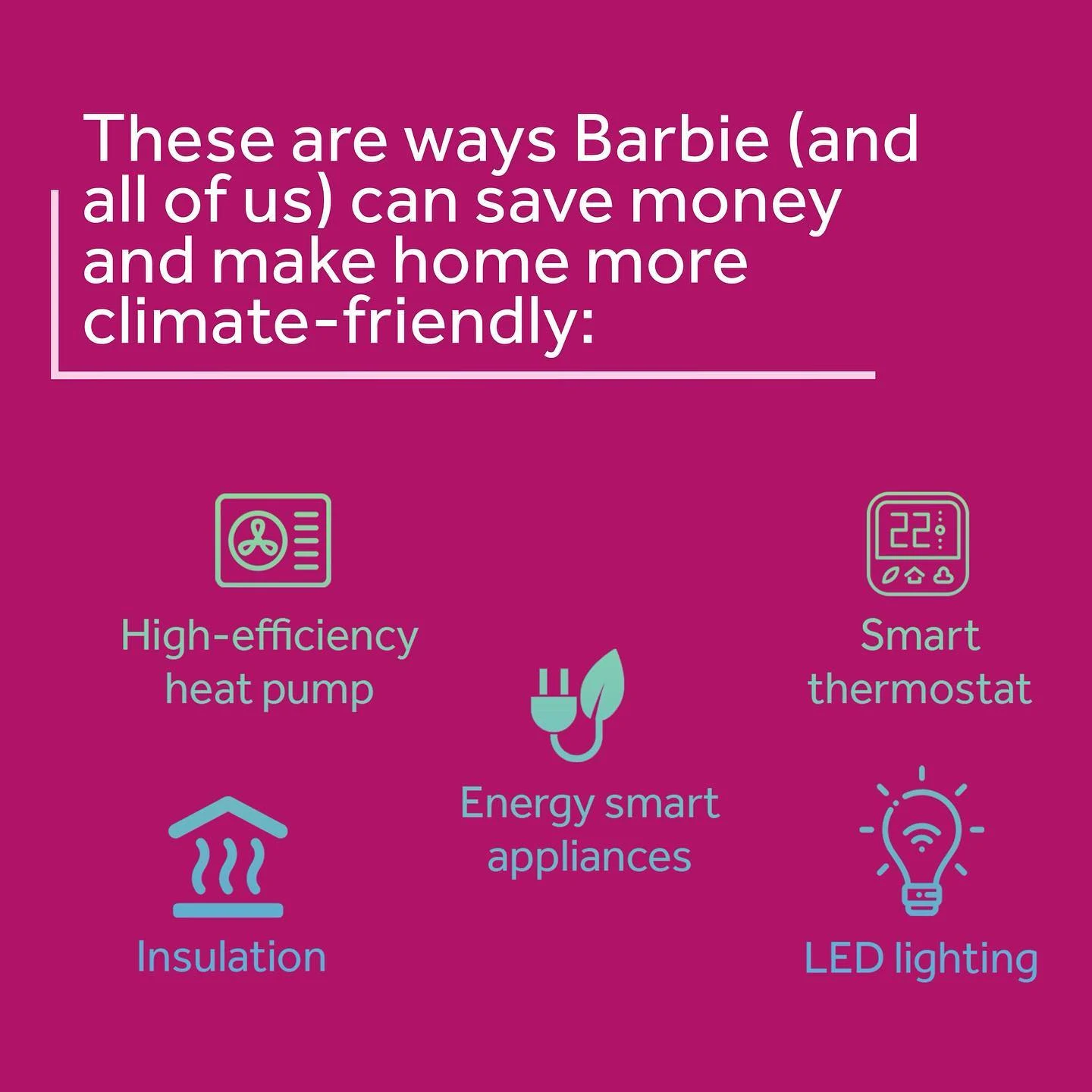 Barbie home energy tips