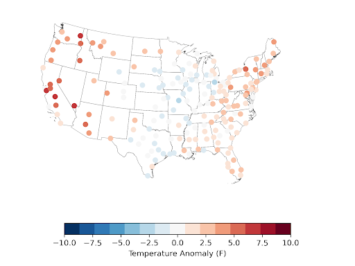 July US anomaly map