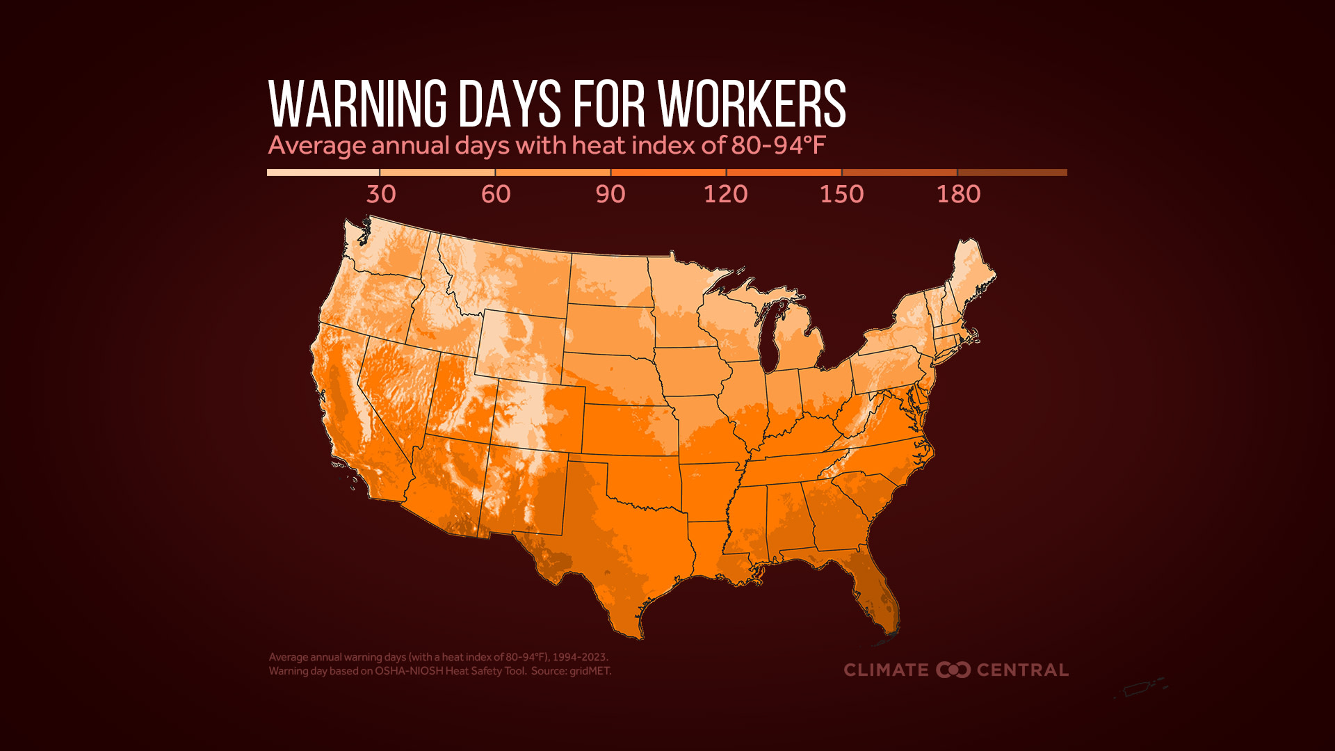 CM: Average Annual Warning Days 1994 to 2023 (EN)