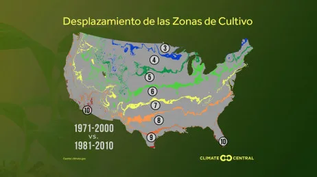 Zonas de Cultivo Se Desplazan Hacia el Norte