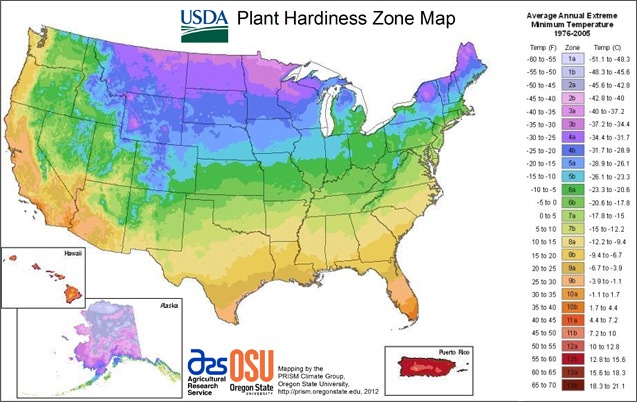 Shifts in Growing Degree Days, Plant Hardiness Zones and Heat