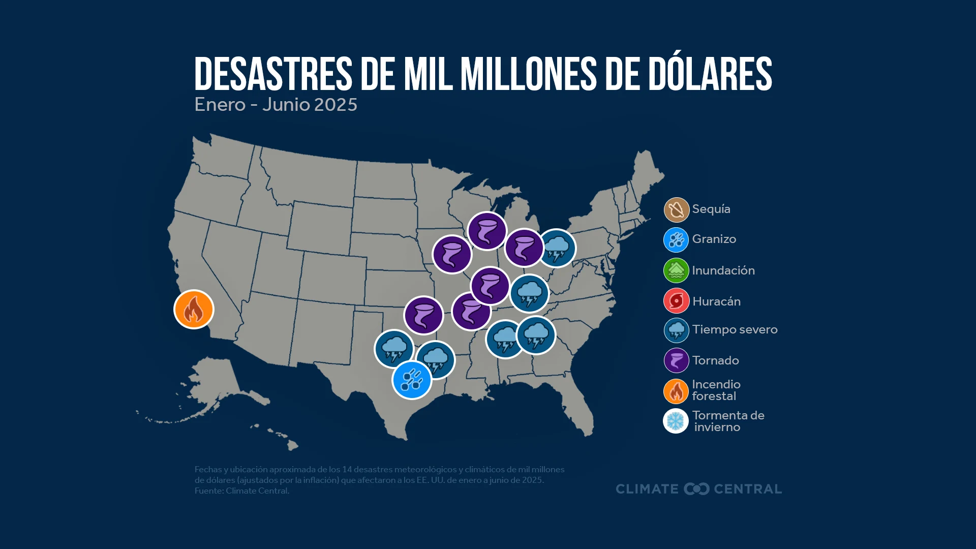 CM: Billion-Dollar Disasters January - June 2025 (ES)