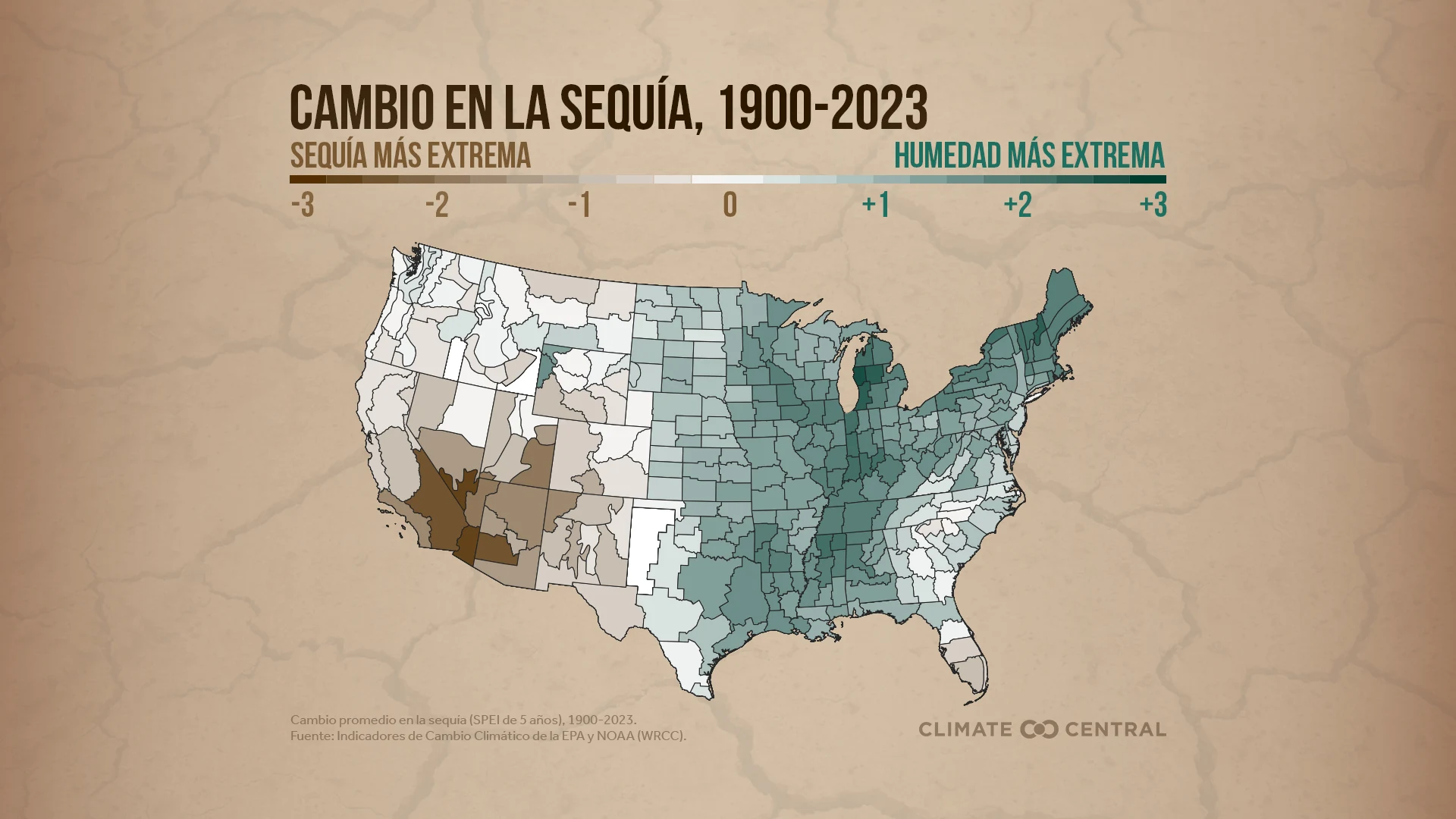 CM: Change in Drought, 1900-2023 (ES)