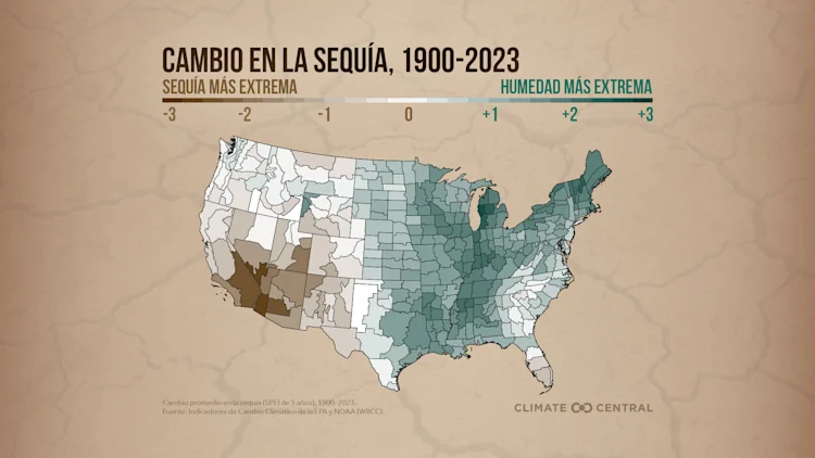 CM: Change in Drought, 1900-2023 (ES)