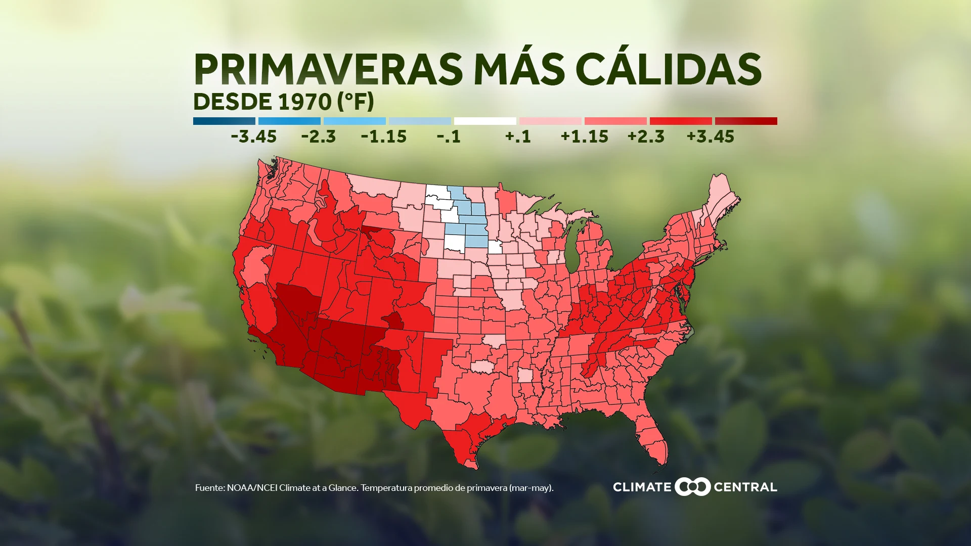 Nacional: Mapa de Temperatura por División de Clima de Primavera - 2020 Spring Package